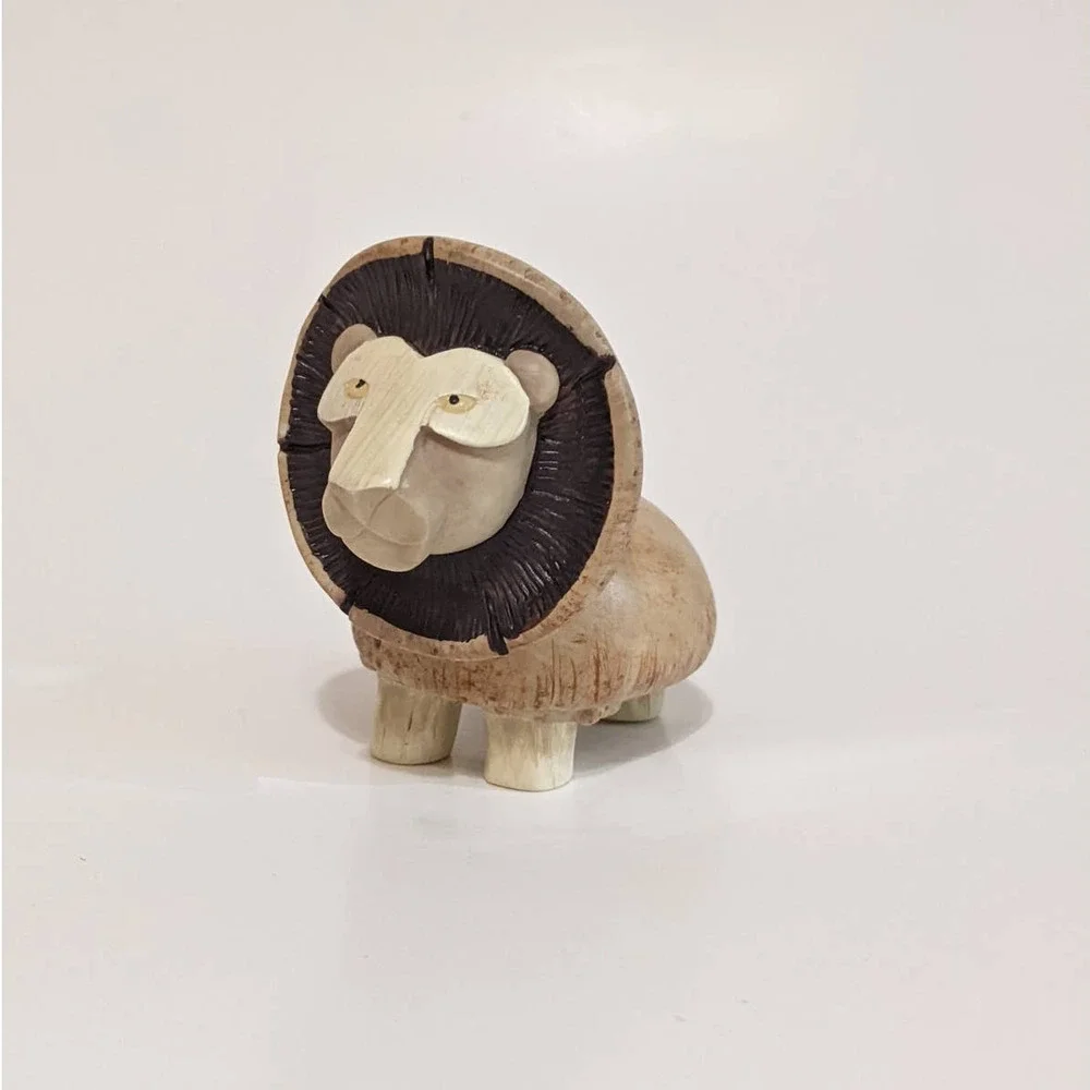 Enesco Home Grown Mushroom Lion Figurine‎ RARE Anthropomorphic Animal No Box